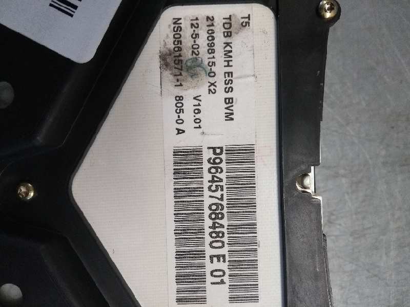 Recambio de cuadro instrumentos para peugeot 307 (s1) xs referencia OEM IAM P9645768480 E01 NS05615711