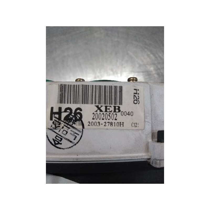 Recambio de cuadro instrumentos para hyundai matrix (fc) 1.5 crdi gls referencia OEM IAM 9400617201 200327810H H26 XEB Recambio de cuadro instrumentos para hyundai matrix (fc) 1.5 crdi gls referencia OEM IAM 9400617201 200327810H H26 XEB
