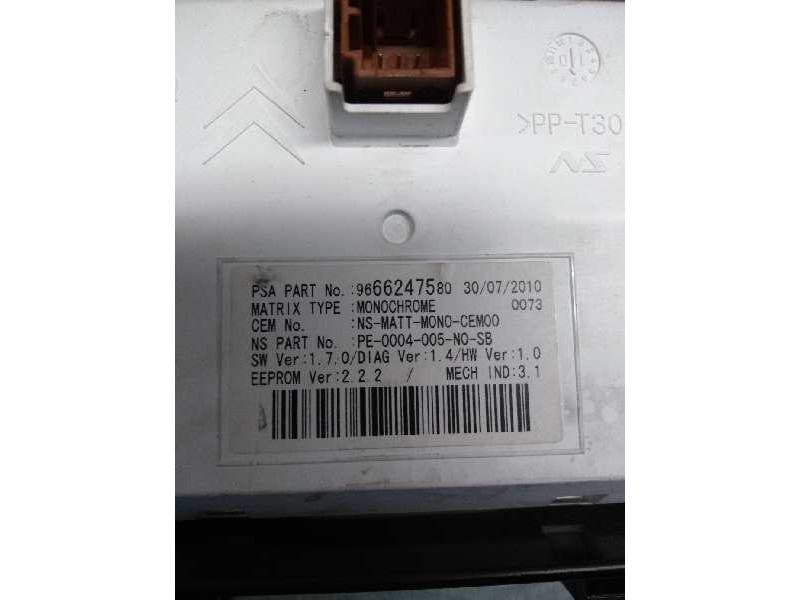 Recambio de cuadro instrumentos para peugeot 3008 2.0 16v hdi fap cat (rhe / dw10cted4) referencia OEM IAM 9666276380 96662475 6