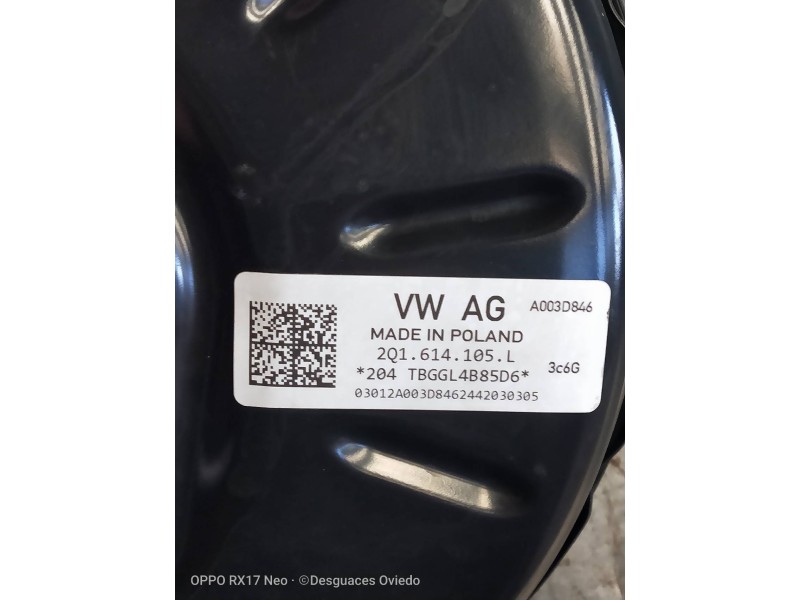 Recambio de servofreno para volkswagen t-cross advance referencia OEM IAM 2Q1614105L  