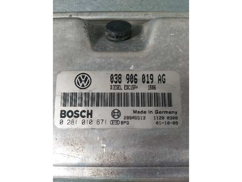 Recambio de centralita motor uce para volkswagen polo (9n1) 1.9 tdi referencia OEM IAM 0281010671 038906019AG EDC15P