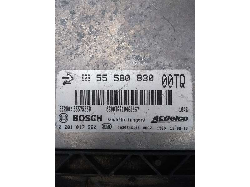 Recambio de centralita motor uce para opel corsa d 1.3 16v cdti referencia OEM IAM 0281017960 55580830 00TQ 55575350