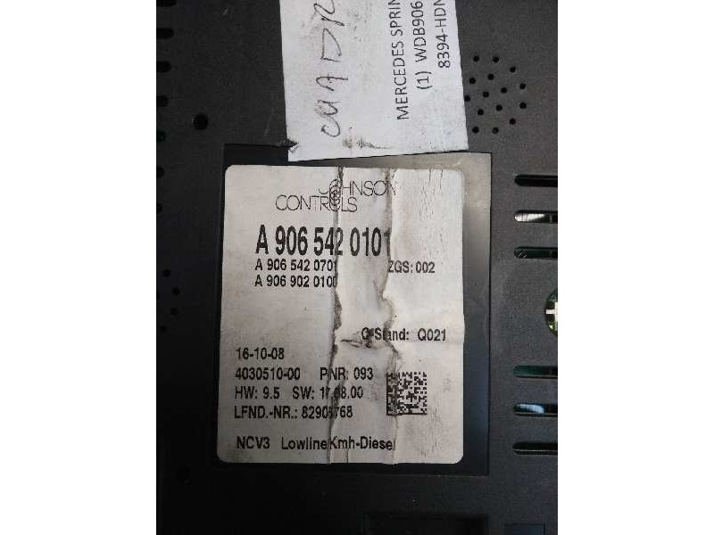 Recambio de cuadro instrumentos para mercedes sprinterii caja cerrada (desde 01.06) 210/213/216 cdi (906.611/613) referencia OEM