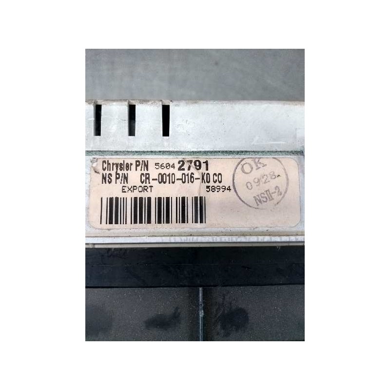 Recambio de cuadro instrumentos para jeep gr.cherokee (zj)/(z) 4.0 cat referencia OEM IAM 56042791 58994 CR0010016K0C0