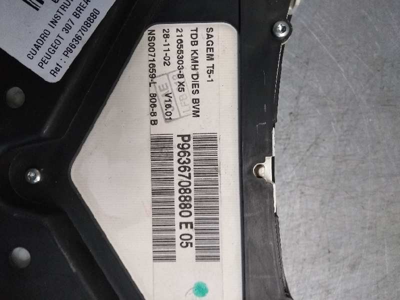 Recambio de cuadro instrumentos para peugeot 307 break / sw (s1) sw referencia OEM IAM P9636708880 E05 NS0071659L