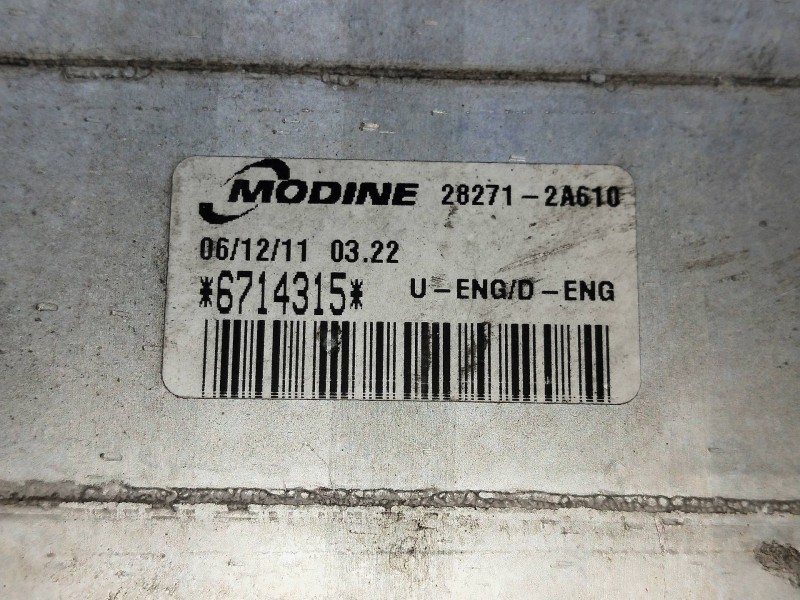 Recambio de intercooler para kia cee´d sporty wagon emotion referencia OEM IAM 282712A610 6714315 