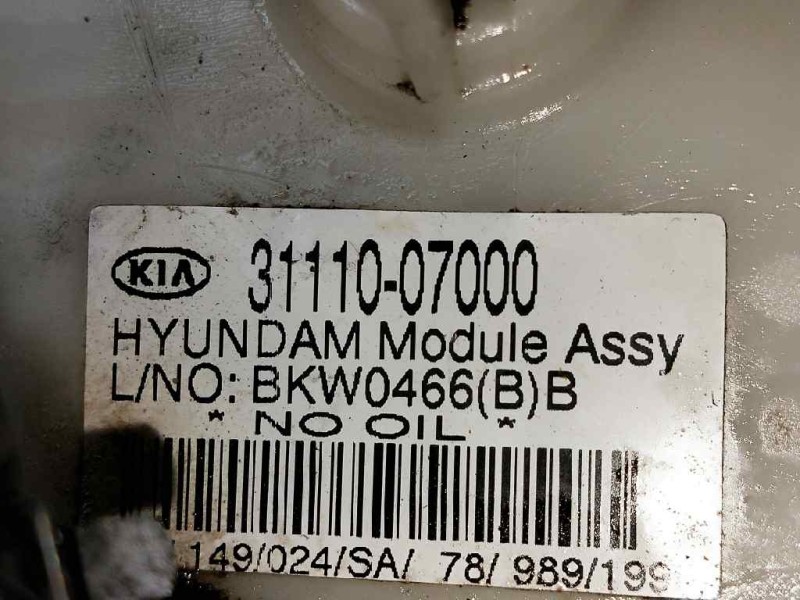 Recambio de bomba combustible para kia picanto 1.1 ex referencia OEM IAM 3111007000 ASSY AFORADOR 
