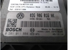 Recambio de centralita motor uce para seat leon (1p1) stylance / style referencia OEM IAM 0281011884 03G906016AK EDC16U1 2