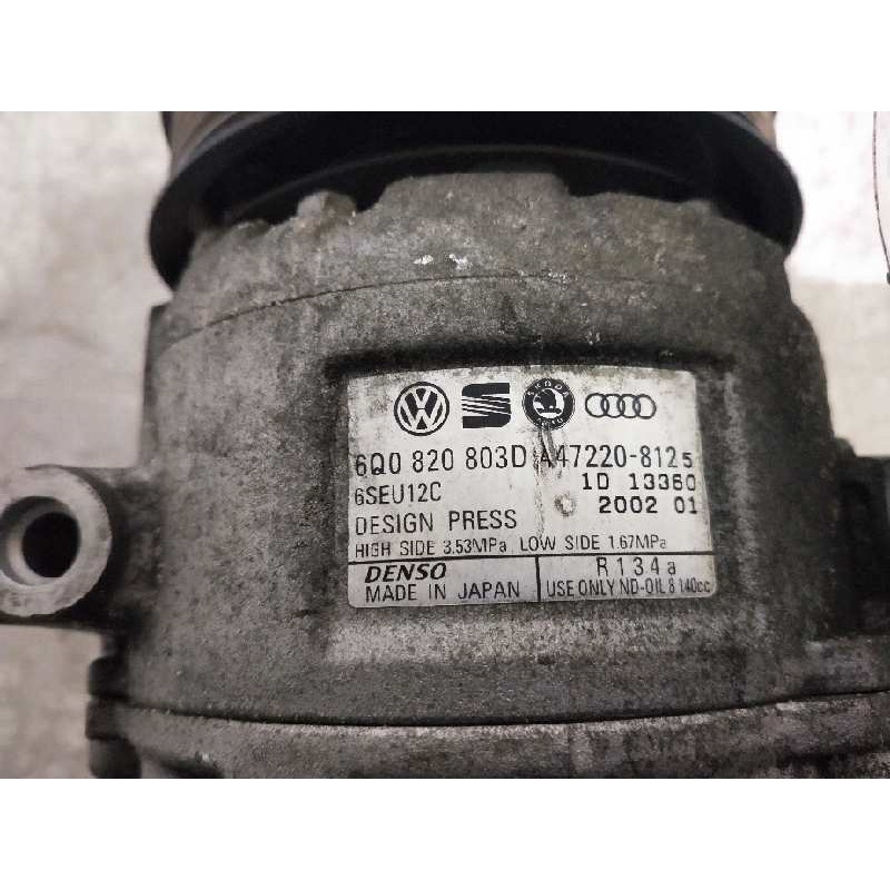 Recambio de compresor aire acondicionado para skoda fabia (6y2/6y3) comfort referencia OEM IAM 4472208125 6Q0820803D 6SEU12C