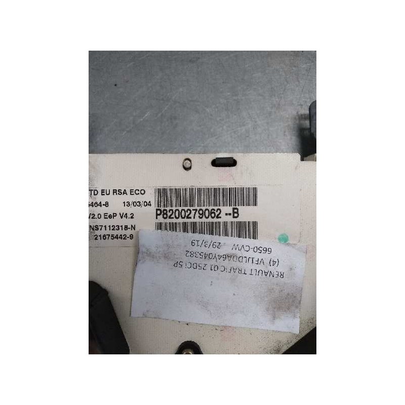 Recambio de cuadro instrumentos para renault trafic combi (ab 4.01) 6 - plazas, acristalado parcial, combi corto referencia OEM 