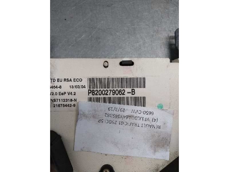 Recambio de cuadro instrumentos para renault trafic combi (ab 4.01) 6 - plazas, acristalado parcial, combi corto referencia OEM 