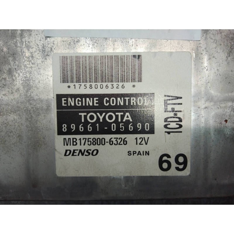 Recambio de centralita motor uce para toyota avensis wagon (t25) 2.0 d-4d executive referencia OEM IAM 8966105690 MB1758006326 1