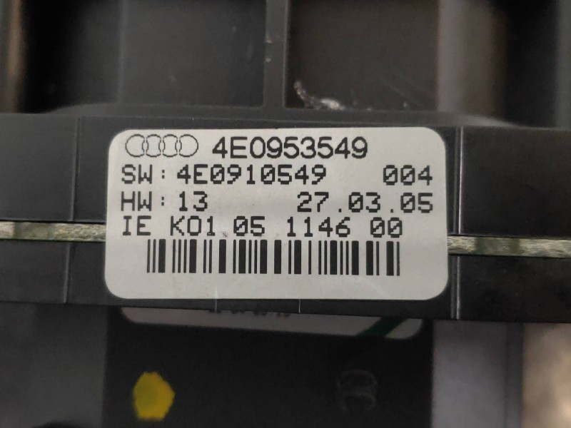 Recambio de mando luces para audi a8 (4e2) 4.2 quattro referencia OEM IAM 4E0953549 4E0910549 4E0953503B 4E0953521