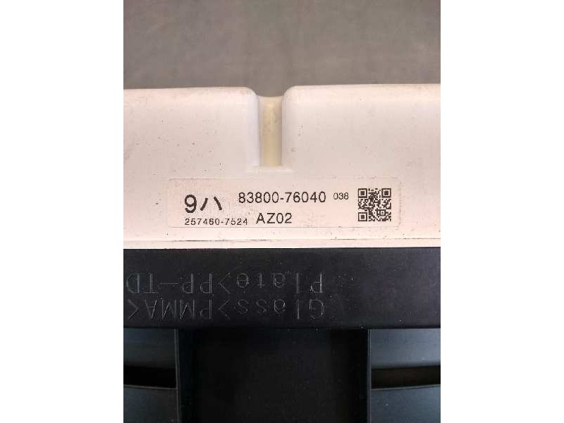 Recambio de cuadro instrumentos para lexus ct 200h referencia OEM IAM 8380076040 2574607524 AZ02