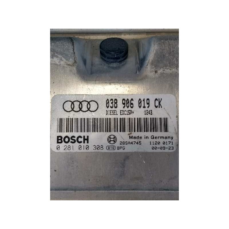 Recambio de centralita motor uce para audi a3 (8l) 1.9 tdi attraction referencia OEM IAM 0281010308 038906019CK EDC15P