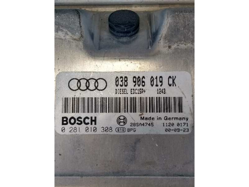 Recambio de centralita motor uce para audi a3 (8l) 1.9 tdi attraction referencia OEM IAM 0281010308 038906019CK EDC15P