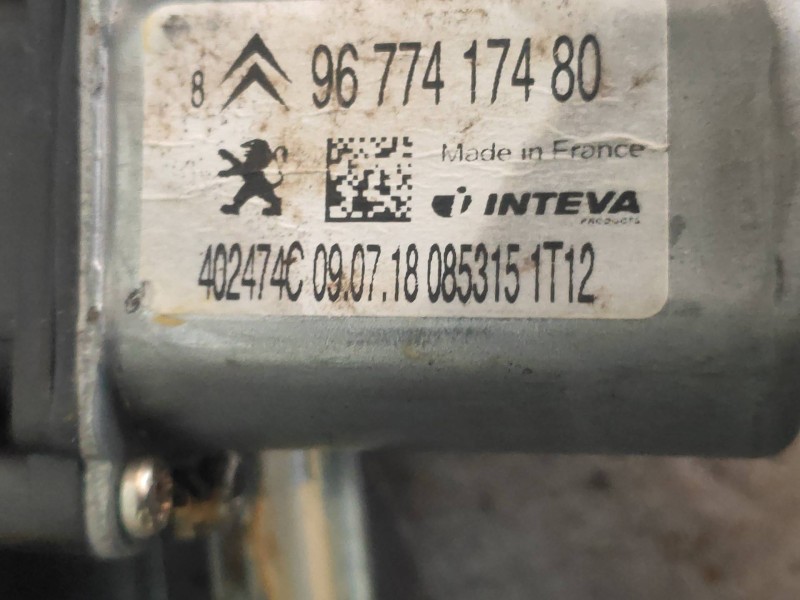 Recambio de elevalunas trasero derecho para citroen c-elysée shine referencia OEM IAM 9674437280 9677417480 