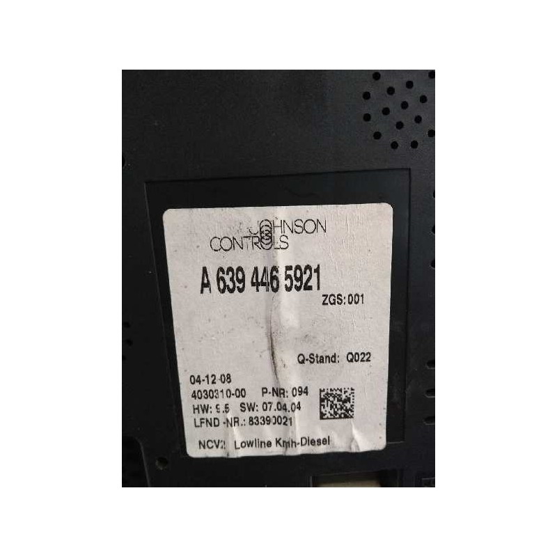 Recambio de cuadro instrumentos para mercedes vito caja cerrada 6.03  111 cdi largo (639.603) referencia OEM IAM A6394465921 403