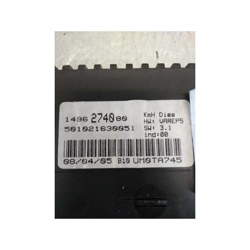 Recambio de cuadro instrumentos para citroen c8 2.2 hdi fap cat (4hw) referencia OEM IAM 1496274080 501021630051 UM0TA745