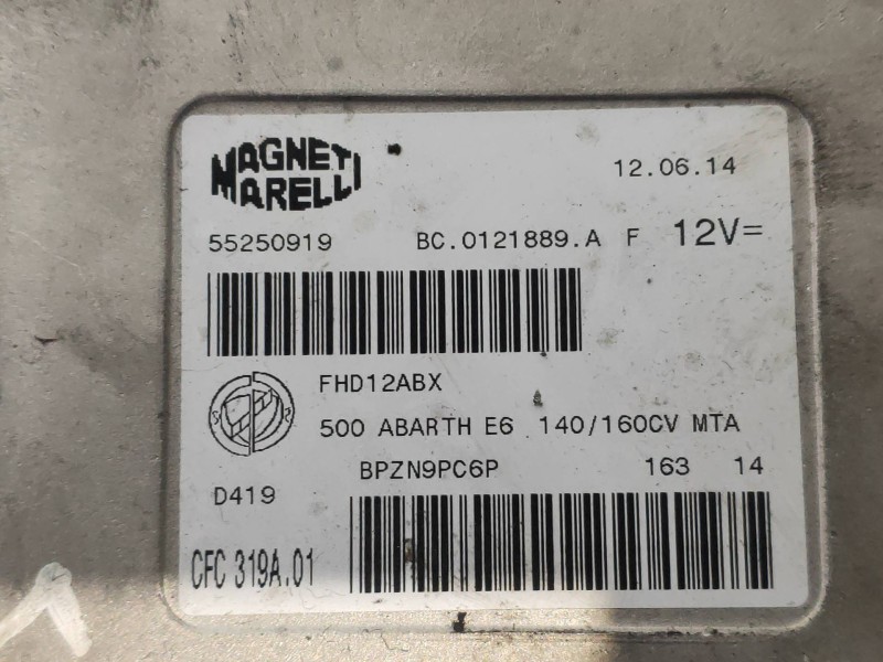 Recambio de centralita cambio automatico para abarth nuova 500 (150) 595 competizione referencia OEM IAM CFC319A01 55250919 FHD1