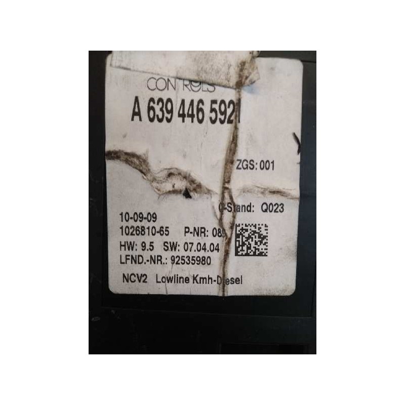 Recambio de cuadro instrumentos para mercedes vito (w639) basic, combi 111 cdi largo (639.603) referencia OEM IAM A6394465921 10