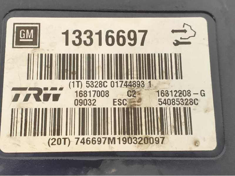 Recambio de abs para opel insignia berlina edition referencia OEM IAM 13316697 16817008 16812208 54085328C
