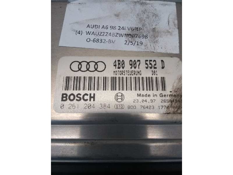 Recambio de centralita motor uce para audi a6 berlina (4b2) 2.4 (121kw) referencia OEM IAM 0261204384 4B0907552D D01