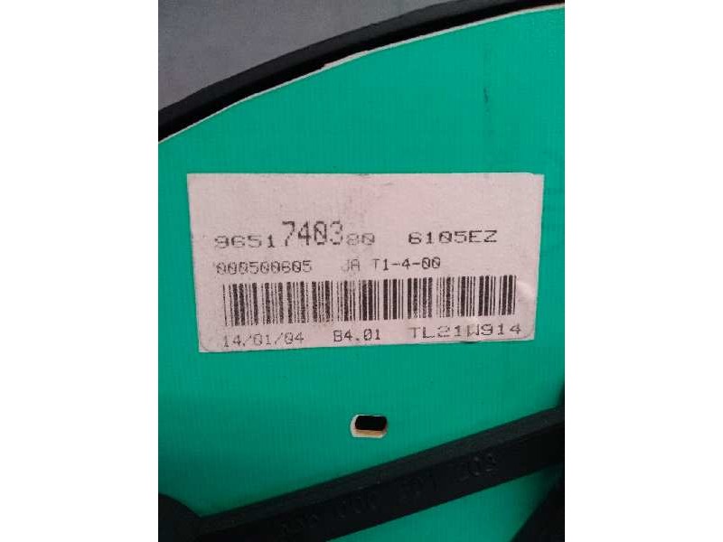 Recambio de cuadro instrumentos para peugeot 206 berlina x-line referencia OEM IAM 9651740380  