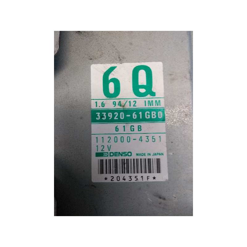Recambio de centralita motor uce para suzuki baleno berlina sy (eg) 1.6 (4-ptas.) referencia OEM IAM 3392061GB0 1120004351 6Q
