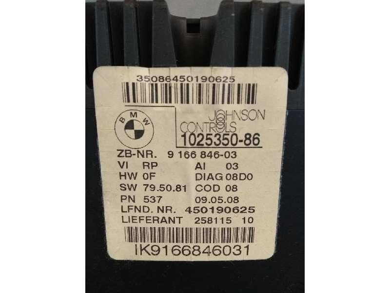 Recambio de cuadro instrumentos para bmw serie 3 berlina (e90) 320d referencia OEM IAM 102535086 IK9166846031 450190625