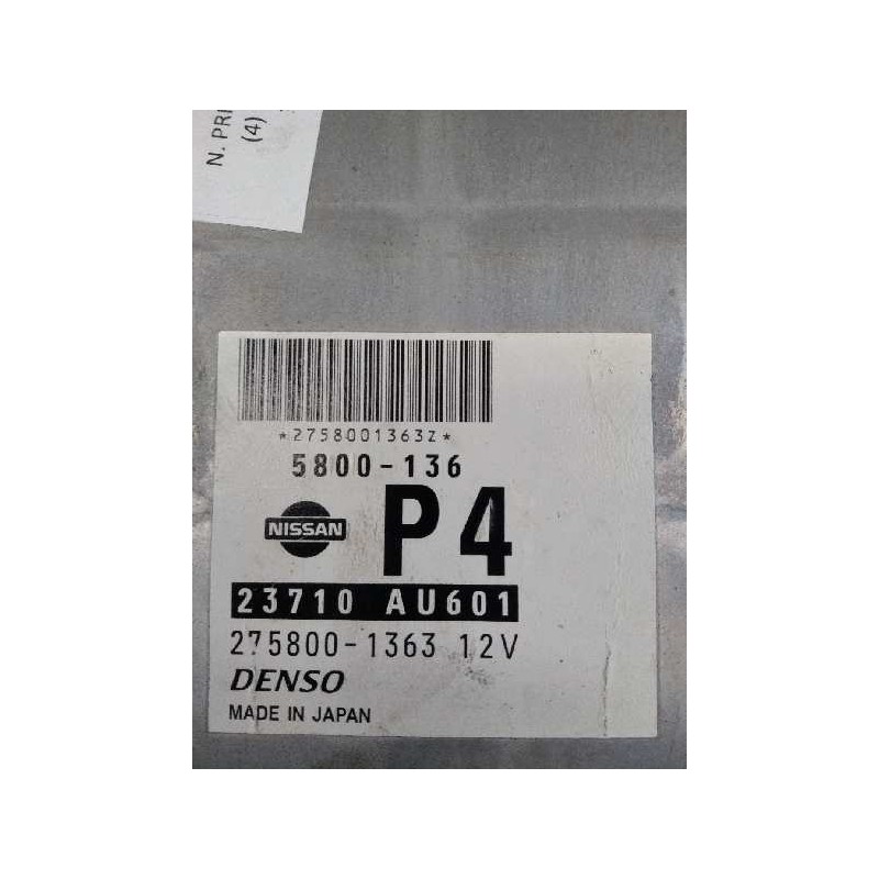 Recambio de centralita motor uce para nissan primera berlina (p12) 2.2 16v turbodiesel cat referencia OEM IAM 23710AU601 2758001