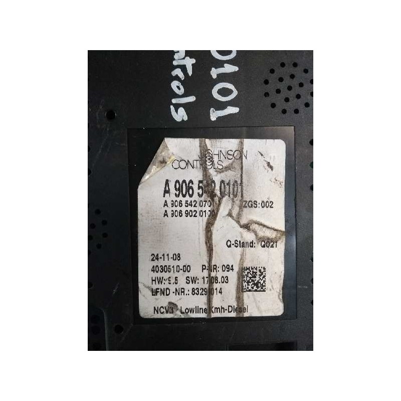 Recambio de cuadro instrumentos para mercedes sprinterii caja cerrada (desde 01.06) 311/315 cdi 4x4 (906.631/633/635/637) refere