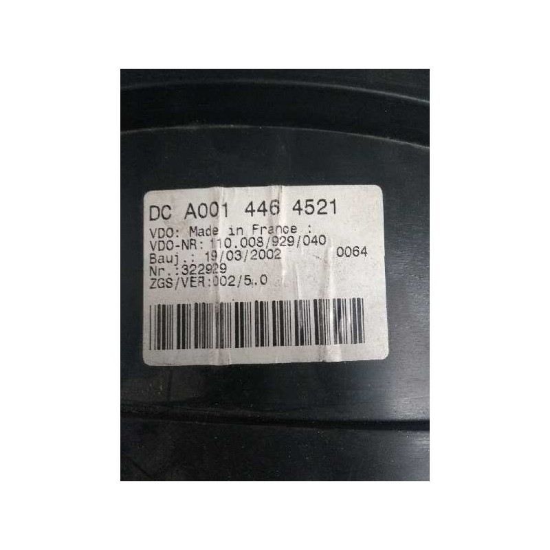 Recambio de cuadro instrumentos para mercedes sprinter 02.00  caja cerrada, techo elevado 311 cdi (903.663) referencia OEM IAM A