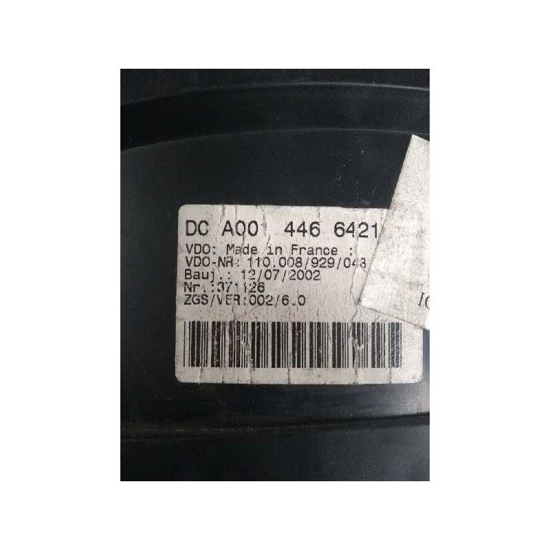 Recambio de cuadro instrumentos para mercedes sprinter 02.00  caja cerrada, techo elevado 313 cdi (903.663) referencia OEM IAM A