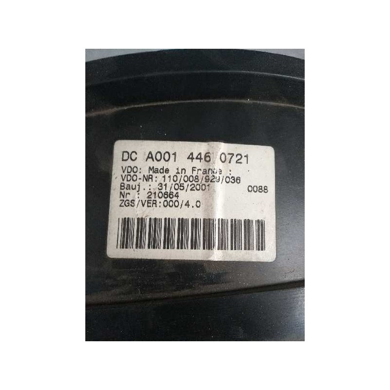 Recambio de cuadro instrumentos para mercedes sprinter 02.00  caja cerrada 311 cdi (903.661-662) referencia OEM IAM A0014460721 