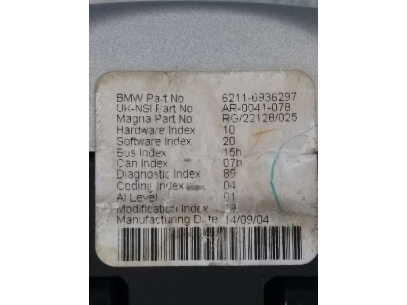 Recambio de cuadro cuentarevoluciones para mini mini (r50,r53) one d referencia OEM IAM 62116936297 AR0041078 RG22128025