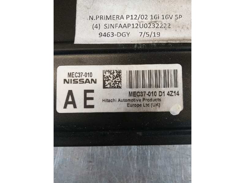Recambio de centralita motor uce para nissan primera berlina (p12) acenta referencia OEM IAM MEC37010 D14Z14 AE