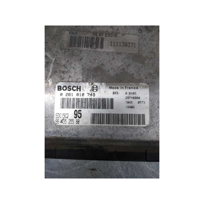Recambio de centralita motor uce para citroen c5 berlina 2.0 hdi sx referencia OEM IAM 0281010749 9643525580 EDC15C2 95