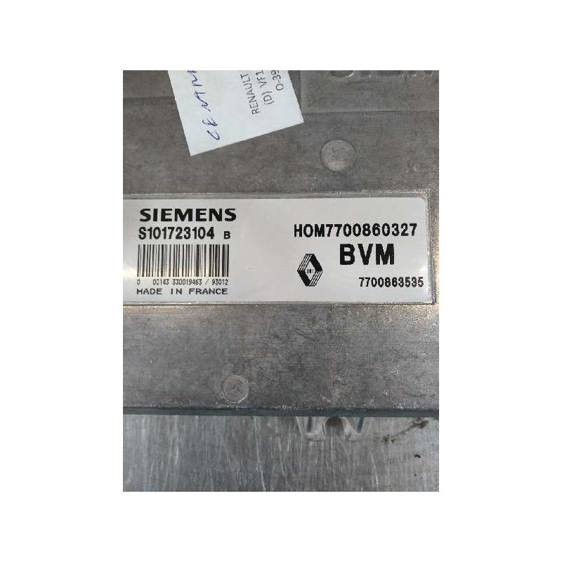 Recambio de centralita motor uce para renault 21 berlina (b/l48) gtx exclusiv referencia OEM IAM S101723104B HOM7700860327 77008