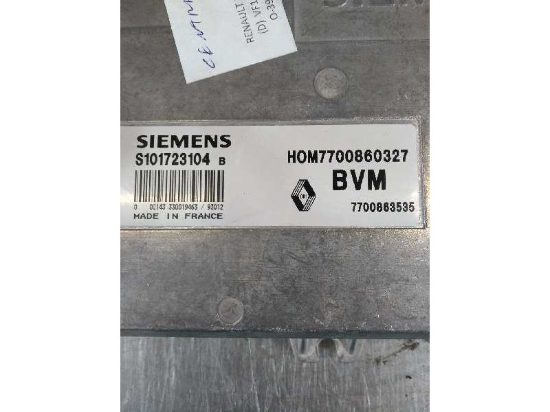 Recambio de centralita motor uce para renault 21 berlina (b/l48) gtx exclusiv referencia OEM IAM S101723104B HOM7700860327 77008