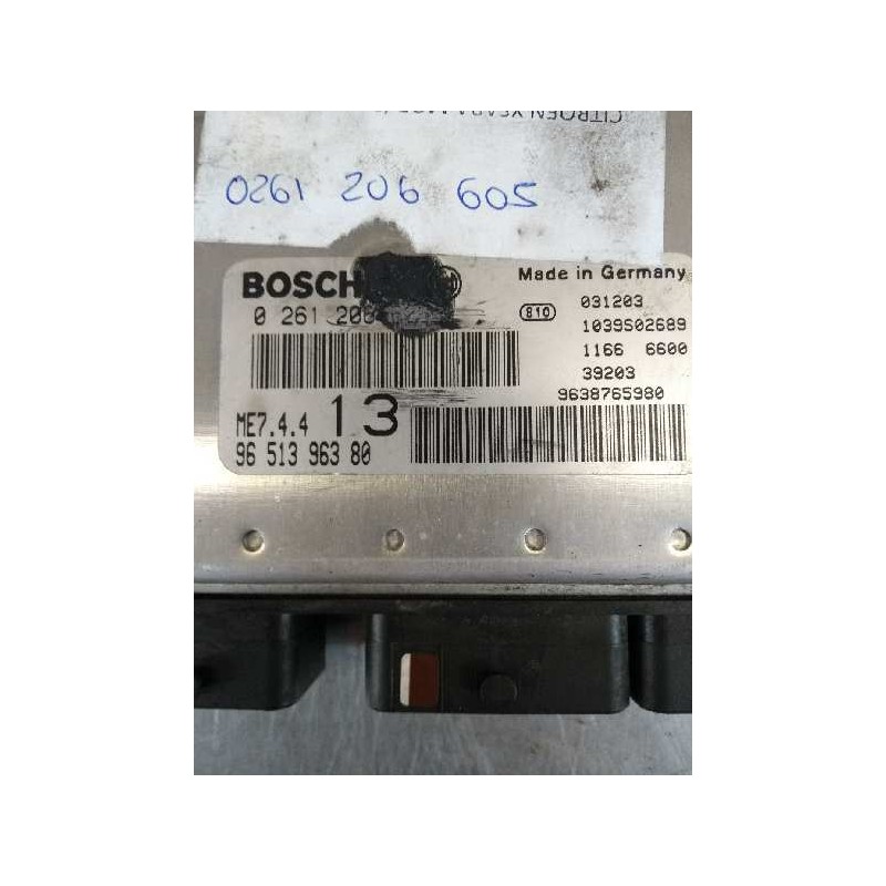 Recambio de centralita motor uce para citroen xsara berlina 1.6i 16v exclusive referencia OEM IAM 0261206606 9651396380 ME744 13