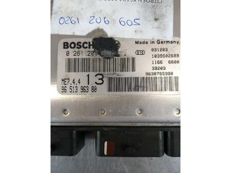 Recambio de centralita motor uce para citroen xsara berlina 1.6i 16v exclusive referencia OEM IAM 0261206606 9651396380 ME744 13