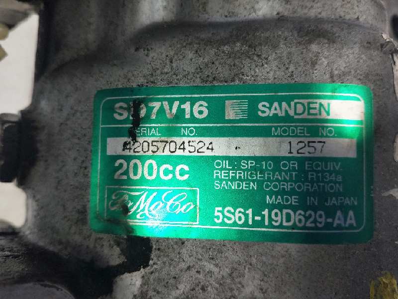 Recambio de compresor aire acondicionado para ford fiesta (cbk) fun referencia OEM IAM SD7V161257 5S6119D629AA 1257