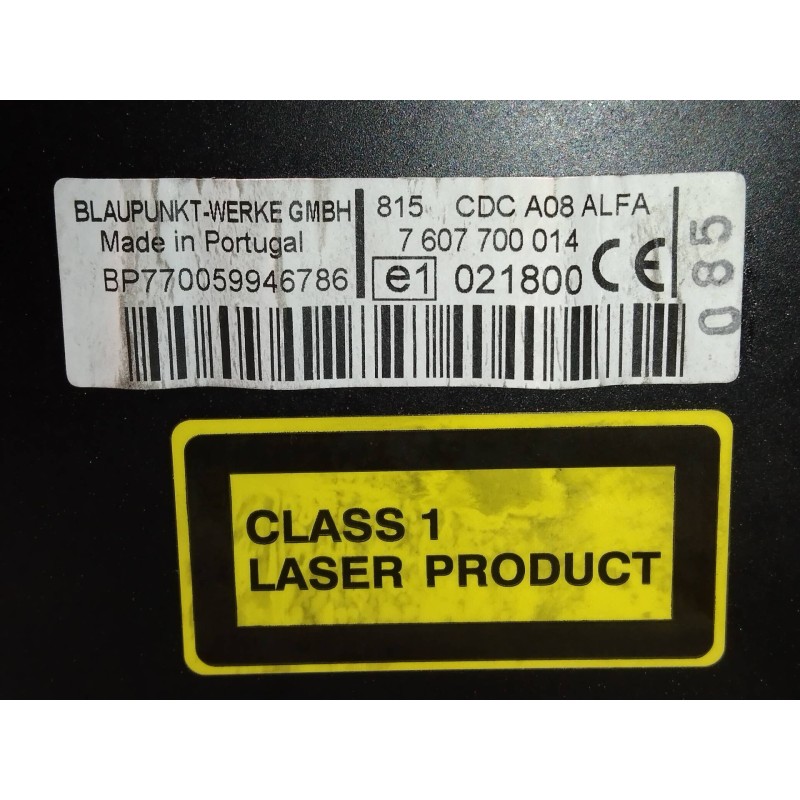 Recambio de sistema audio / radio cd para alfa romeo gt (125) 1.9 jtd 16v 150/ distinctive referencia OEM IAM 7607700014  