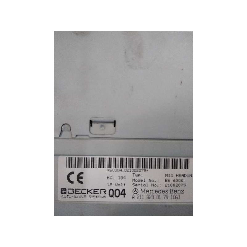 Recambio de sistema navegacion gps para mercedes clase e (w211) berlina e 220 cdi (211.006) referencia OEM IAM BE6000 A211820017