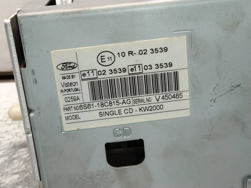 Recambio de sistema audio / radio cd para ford focus c-max (cap) ambiente (d) referencia OEM IAM 6S6118C815AG  