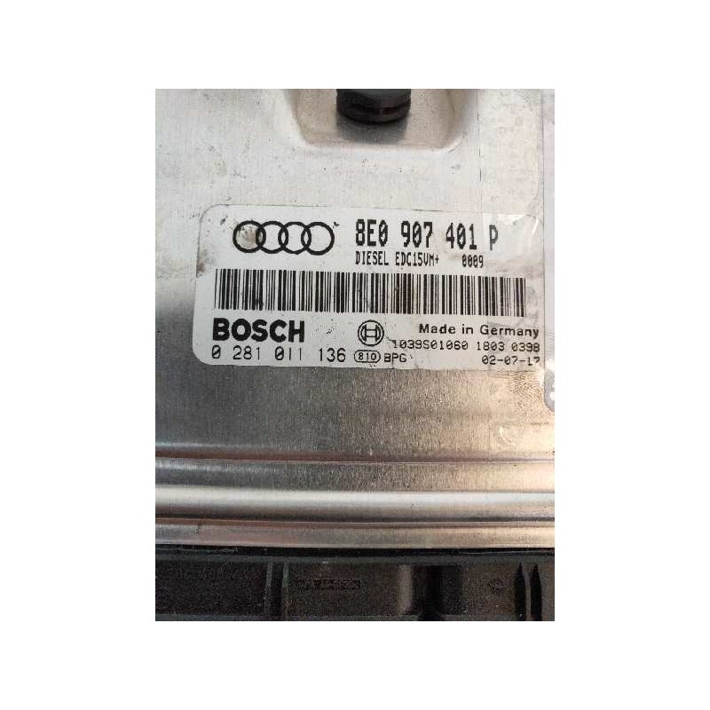 Recambio de centralita motor uce para audi a4 avant (8e) 2.5 tdi (114kw) referencia OEM IAM 0281011136 8E0907401P EDC15VM