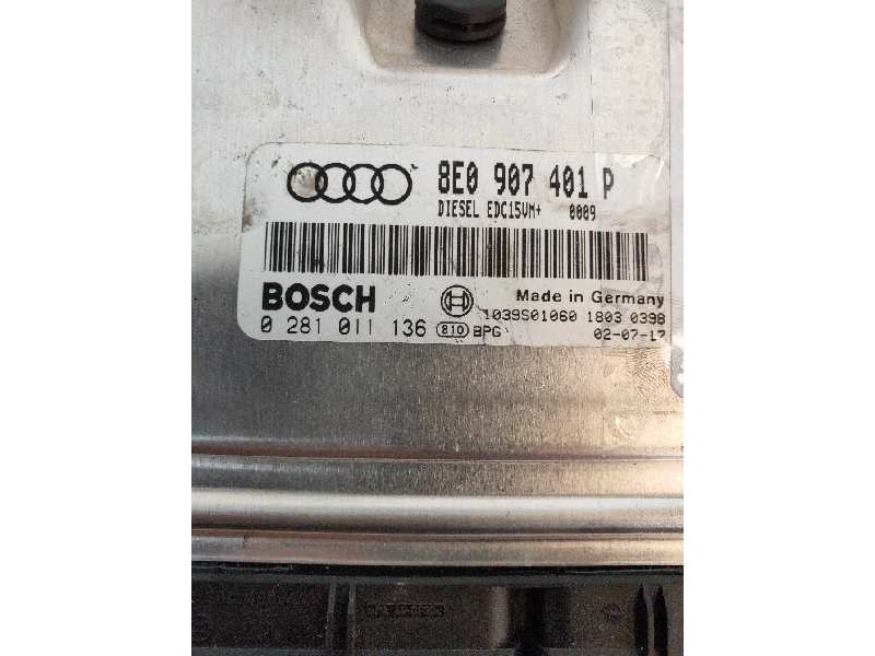 Recambio de centralita motor uce para audi a4 avant (8e) 2.5 tdi (114kw) referencia OEM IAM 0281011136 8E0907401P EDC15VM