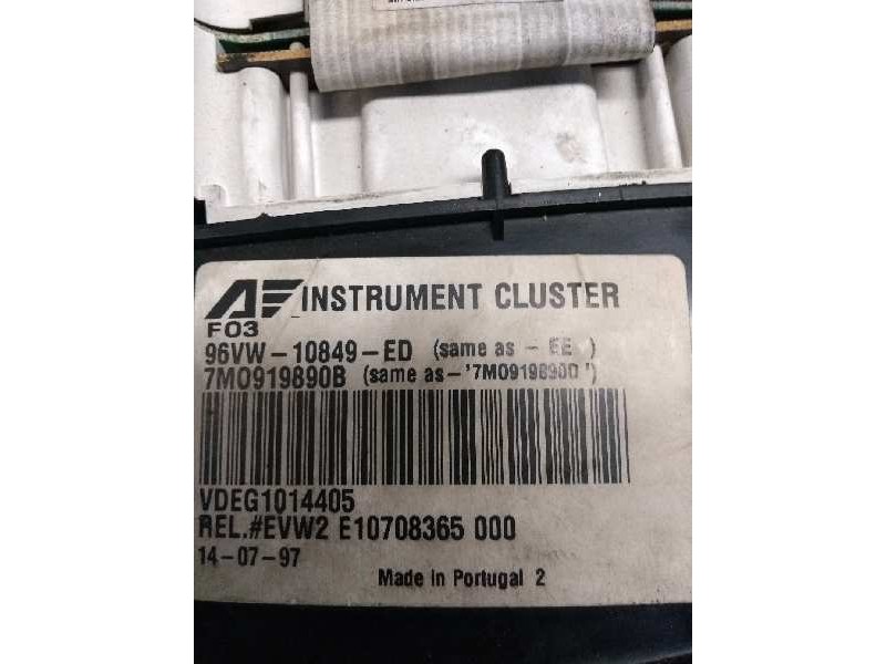 Recambio de cuadro instrumentos para seat alhambra (7v8) 1.9 tdi referencia OEM IAM 96VW10849ED  