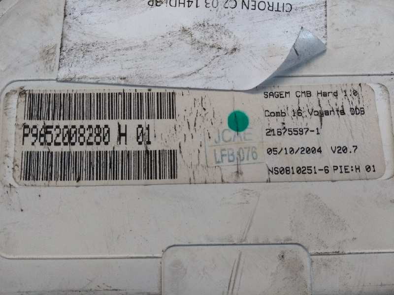 Recambio de cuadro instrumentos para citroen c2 sx referencia OEM IAM P9652008280 H01 216755971